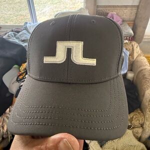 J.Lindeberg Charcoal Cap with White Logo
